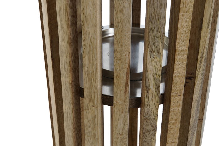 DKD Home Decor Portavela Marron Plateado Mango Cristal 20 x 74 x 20 cm