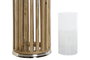 DKD Home Decor Portavela Marron Plateado Mango Cristal 20 x 74 x 20 cm