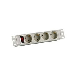 EFB Elektronik Regleta de enchufes 10 pulgadas 1HE 4 x CEE 7/3 Gris