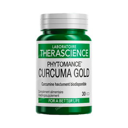 THERASCIENCE Curcuma Gold 30 Cápsulas - Complemento Alimenticio Antiinflamatorio para Dolor Muscular y Articular