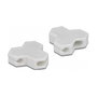 DeLOCK Sujetacables autoadhesivo con 3 pasacables, 2 piezas, Blanco