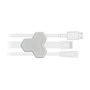 DeLOCK Sujetacables autoadhesivo con 3 pasacables, 2 piezas, Blanco
