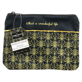 Home Deco Factory Neceser Estuche Home Deco Art 20x15 cm Aterciopelado Estilo Art Decó