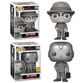 Funko Pop Marvel Wandavisión Vision 50s B&W Chase inevitable, blanco y negro