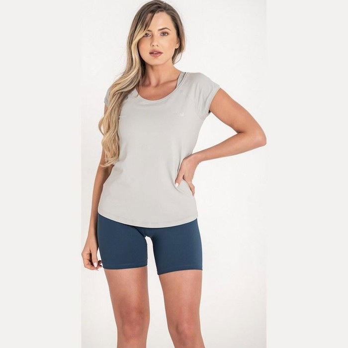 Camiseta de Manga Corta Mujer Ditchil Gris claro Fitness S