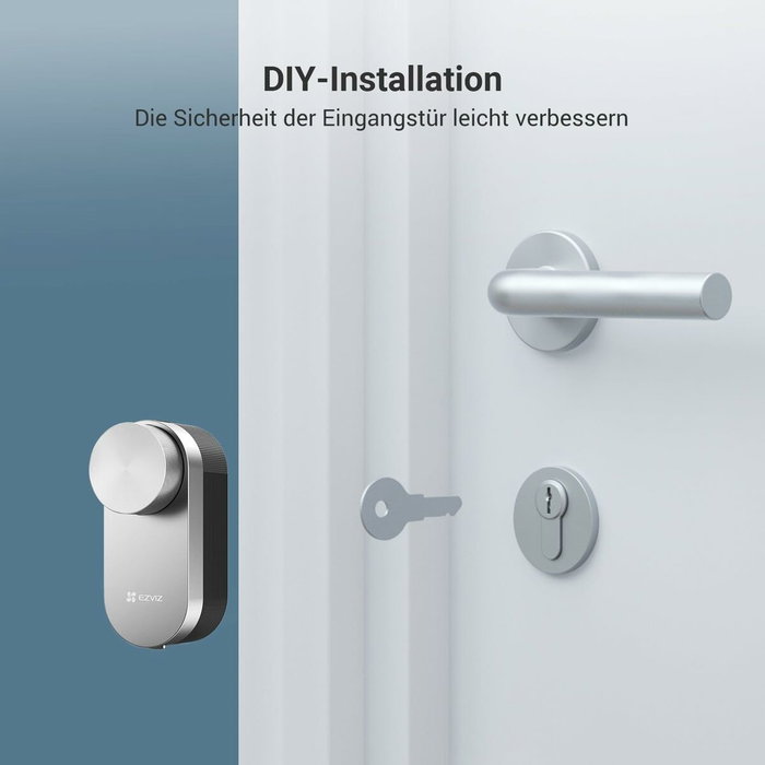 EZVIZ Kit de cerradura inteligente DL01 Pro + DL01CP + A3 (Plata, Blanco)