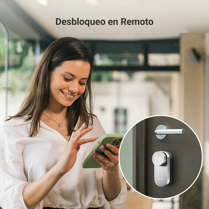 EZVIZ Kit de cerradura inteligente DL01 Pro + DL01CP + A3 (Plata, Blanco)