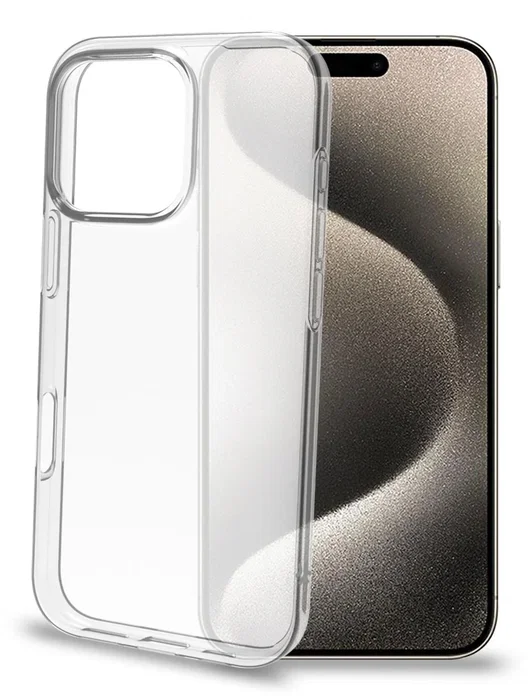 Celly Funda iPhone 16 Pro Transparente TPU Protectora Resistente a Golpes y Rayones - GELSKIN1079