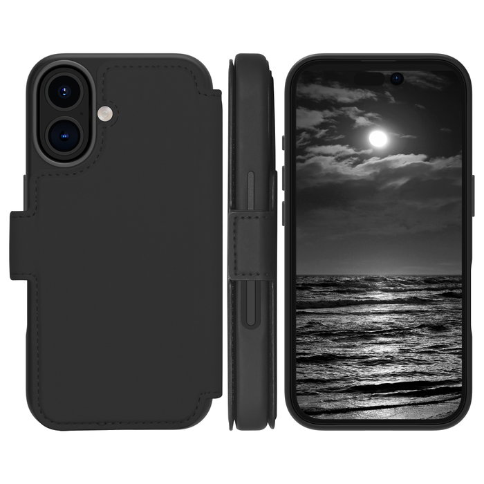 Dbramante1928 Funda Lynge MS ICON para iPhone 16 - Folio Negro con Cierre Magnético, Compatible con MagSafe y 3 Bolsillos para Tarjetas Dbramante1928 Funda Lynge MS ICON para iPhone 16 - Folio Negro con Cierre Magnético, Compatible con MagSafe y 3 Bolsillos para Tarjetas