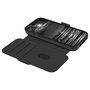 Dbramante1928 Funda Lynge MS ICON para iPhone 16 - Folio Negro con Cierre Magnético, Compatible con MagSafe y 3 Bolsillos para Tarjetas