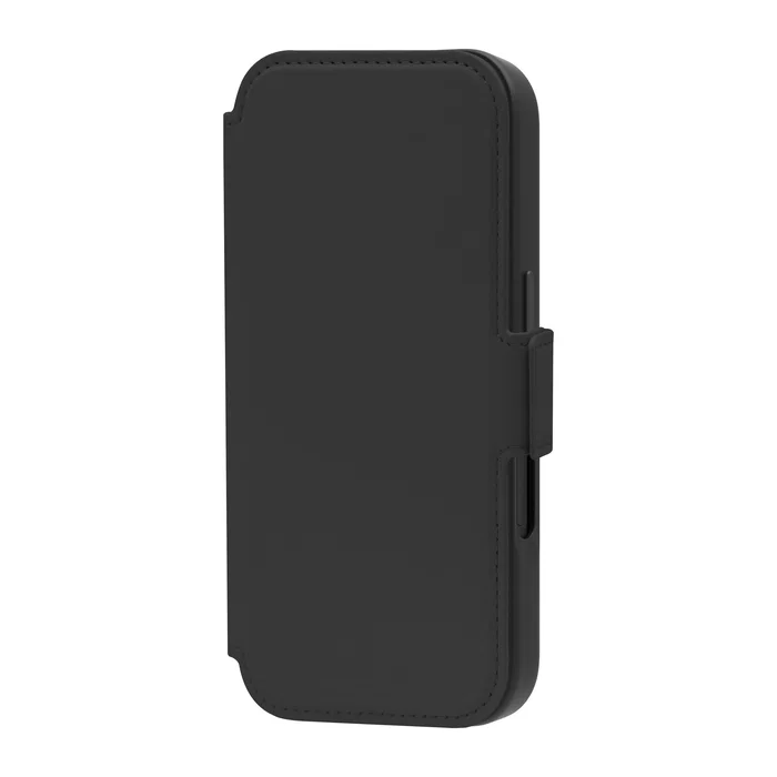 Dbramante1928 Funda Lynge MS ICON para iPhone 16 - Folio Negro con Cierre Magnético, Compatible con MagSafe y 3 Bolsillos para Tarjetas
