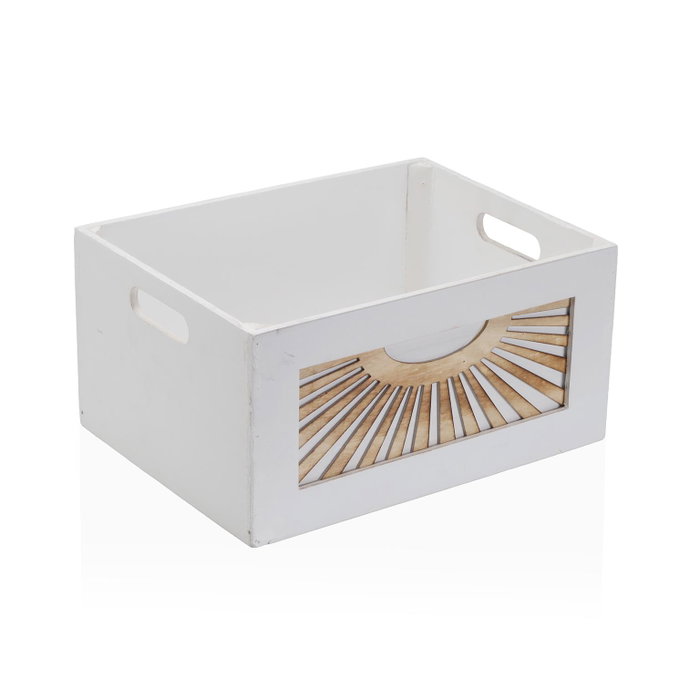 Juego de Cajas Decorativas Versa Adda Blanco Madera Juego de Cajas Decorativas Versa Adda Blanco Madera