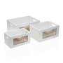 Juego de Cajas Decorativas Versa Adda Blanco Madera