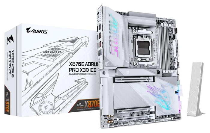 Gigabyte X870E AORUS PRO X ICE Blanca Gigabyte X870E AORUS PRO X ICE Blanca