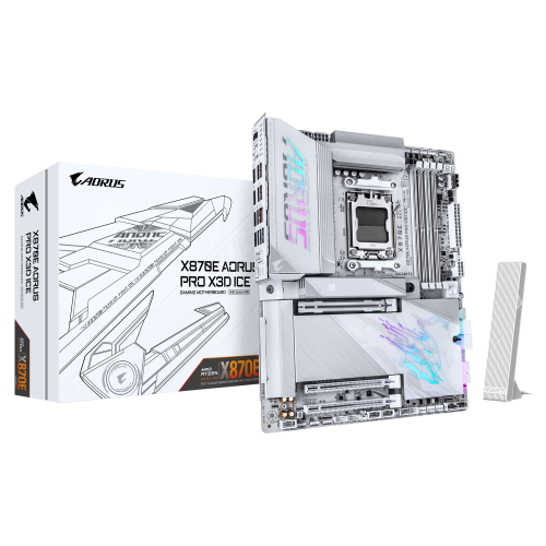 Gigabyte X870E AORUS PRO X ICE Blanca Gigabyte X870E AORUS PRO X ICE Blanca