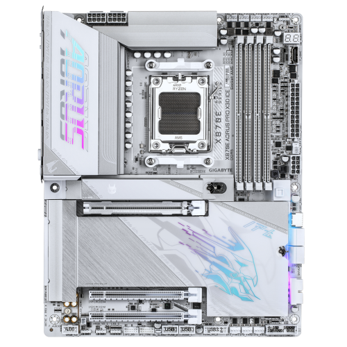 Gigabyte X870E AORUS PRO X ICE Blanca Gigabyte X870E AORUS PRO X ICE Blanca