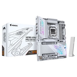 Gigabyte X870E AORUS PRO X ICE Placa Base, Chipset AMD X870E, Socket AM5, DDR5-SDRAM, ATX