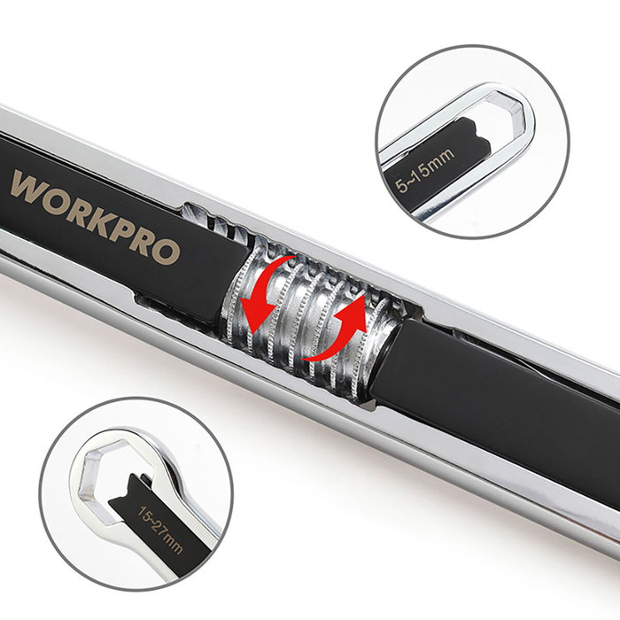 Workpro Llave ajustable universal 5 - 27 mm