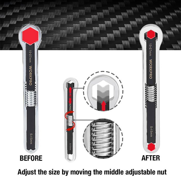 Workpro Llave ajustable universal 5 - 27 mm