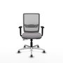 PIQUERAS Y CRESPO Silla de oficina Haches Gris con mecanismo Sincro/Traslack