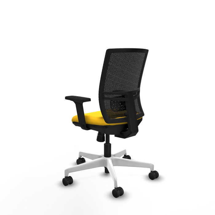 PIQUERAS Y CRESPO Silla de oficina Yunquera con mecanismo Sincro, Amarillo y Negro