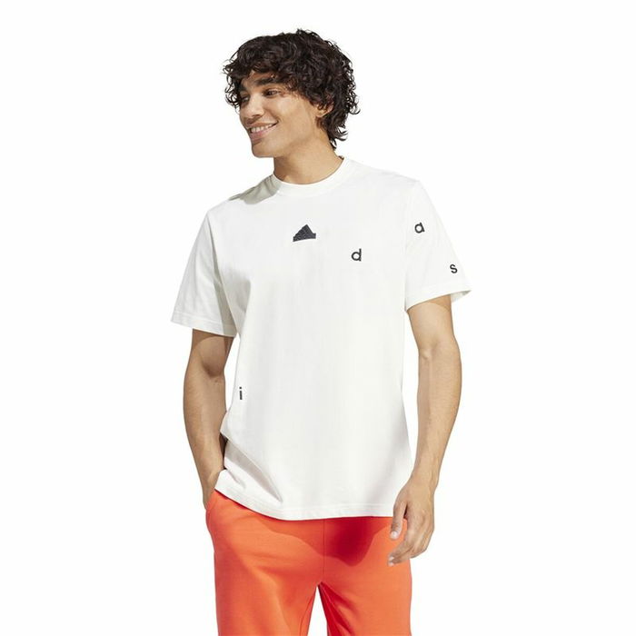Camiseta de Manga Corta Hombre Adidas Bl Sj Q1 Blanco