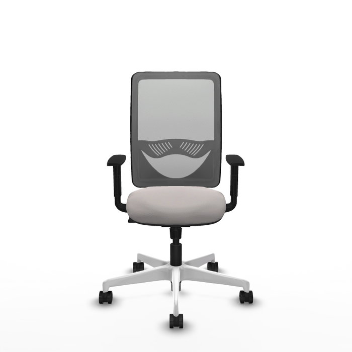 PIQUERAS Y CRESPO Silla de oficina Zulema con mecanismo Sincro, Blanco y Gris PIQUERAS Y CRESPO Silla de oficina Zulema con mecanismo Sincro, Blanco y Gris