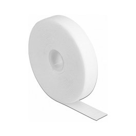 DeLOCK Cinta de gancho y bucle en rollo L 5 m x AN 20 mm blanco