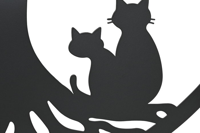 DKD Home Decor Decoración de Pared Metal Árbol Gato Negro DKD Home Decor Decoración de Pared Metal Árbol Gato Negro