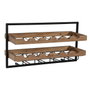 DKD Home Decor Botellero de Acacia y Metal para 8 Botellas, Natural