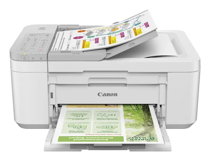 Canon PIXMA TR4756i Multifunción A4 Inyección de Tinta a Color con WiFi, Duplex Automático, Fax, Escáner, Blanco