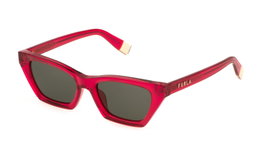 Furla SFU777V-530768 Gafas de sol con cristal marrón y detalle rojo