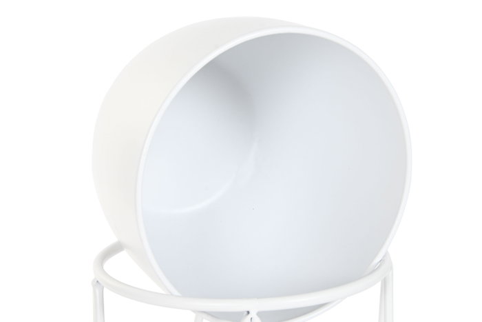 DKD Home Decor Set de 3 Maceteros Metálicos Blancos 38x38x80 cm