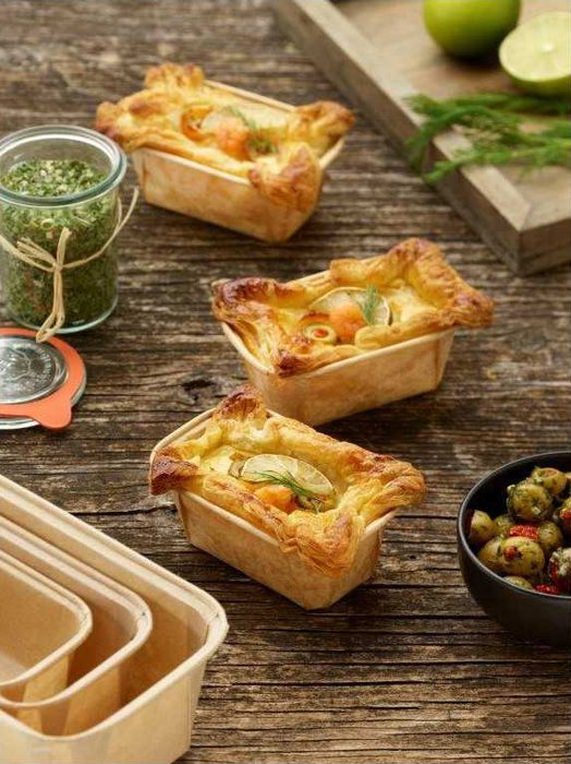 Algon Set 25 Moldes Horno Papel 8.2 cm x 4 cm x 4.2 cm (36 Unidades)