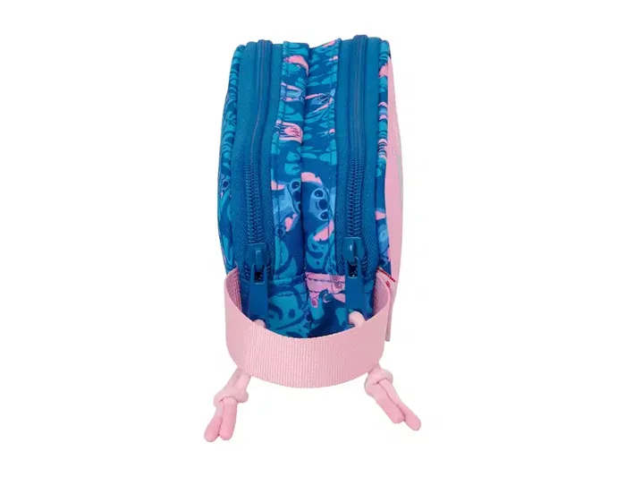 Safta Estuche Portatodo Lilo Colección Stitch con Dos Cremalleras - 80x210x60 mm