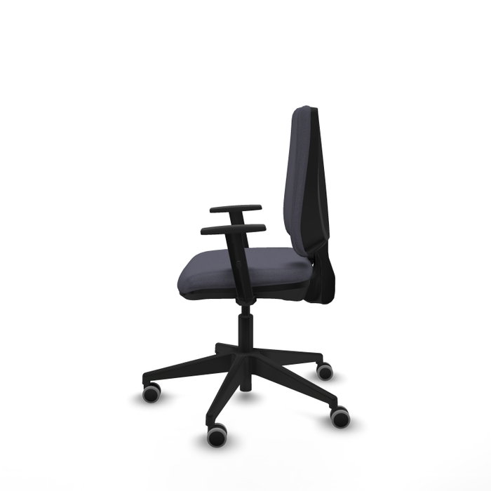 PIQUERAS Y CRESPO Silla de oficina Elche Gris oscuro con Brazos 1D