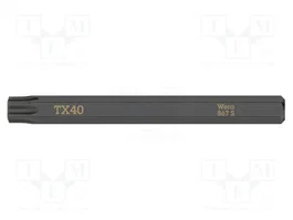 WERA Punta de destornillador Torx® TX40 de 70 mm tipo impacto