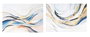 DKD Home Decor Set de 2 Cuadros Abstractos en Lienzo y MDF 100x70x4 cm