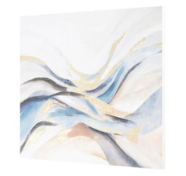 DKD Home Decor Cuadro Moderno Abstracto Multicolor Blanco Lienzo MDF 4 x 70 x 100 cm (2 Unidades)