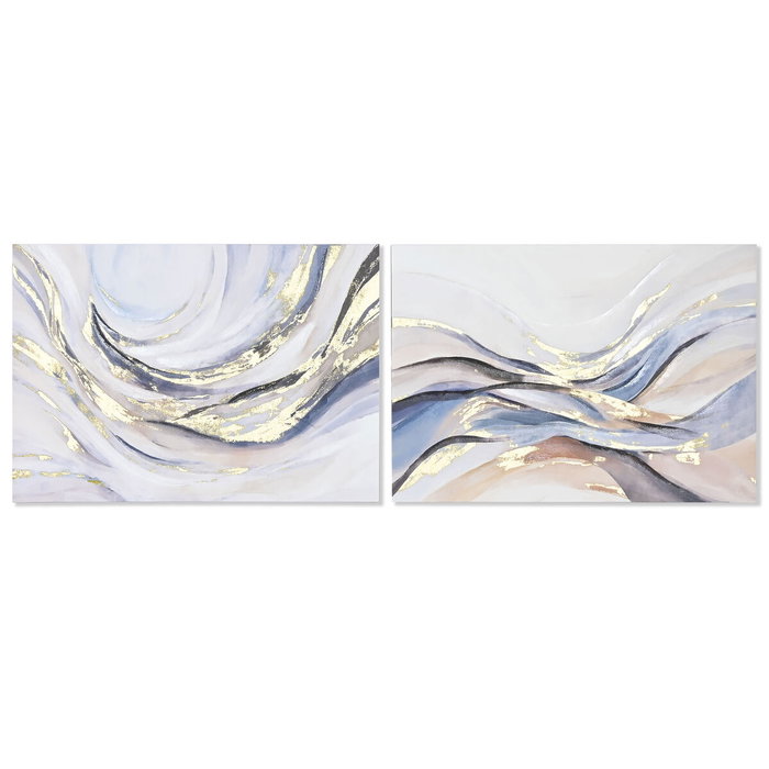 DKD Home Decor Cuadro Moderno Abstracto Multicolor Blanco Lienzo MDF 4 x 70 x 100 cm (2 Unidades) DKD Home Decor Cuadro Moderno Abstracto Multicolor Blanco Lienzo MDF 4 x 70 x 100 cm (2 Unidades)