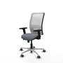 PIQUERAS Y CRESPO Silla de oficina Zulema con mecanismo Sincro/Traslack, Gris y Blanco