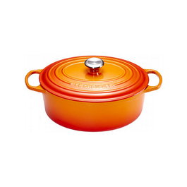Le Creuset Signature Bräter oval 29 cm hierro fundido ofenrot 4,7 L para inducción