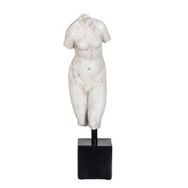 Ixia Escultura Busto Blanco Envejecido en Resina