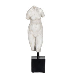 Figura Decorativa Blanco Negro Busto 14 x 11 x 43 cm