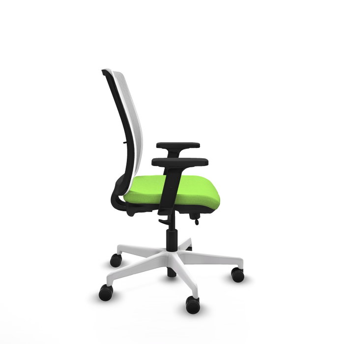 PIQUERAS Y CRESPO Silla de oficina Haches con mecanismo Sincro/Traslack color Pistacho y Blanco