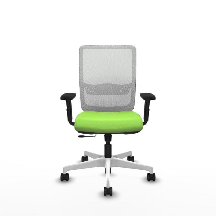 PIQUERAS Y CRESPO Silla de oficina Haches con mecanismo Sincro/Traslack color Pistacho y Blanco