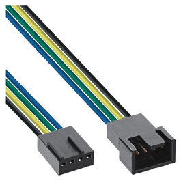 InLine 33328A Conector de Cable Molex 4 Pines, Macho a Hembra, Longitud 0.3m, Multicolor