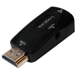 LogiLink Adaptador HDMI macho a VGA hembra con salida de audio 3.5 mm 1080p