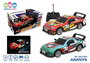 Coche radio control lumi rally escala 1:18 con luces led, 26x11x7cm - modelos surtidos