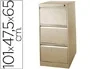 Blanca Fichero n.34 Metal 3 Cajones Beige 101x65x47.5 cm Carpetas Colgantes DIN A4